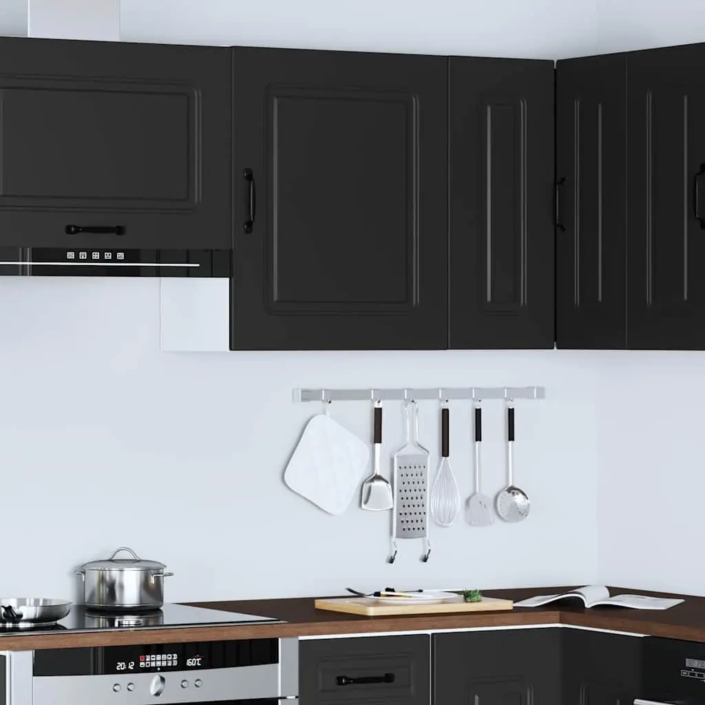 Black Engineered Wood Kitchen Wall Cabinet