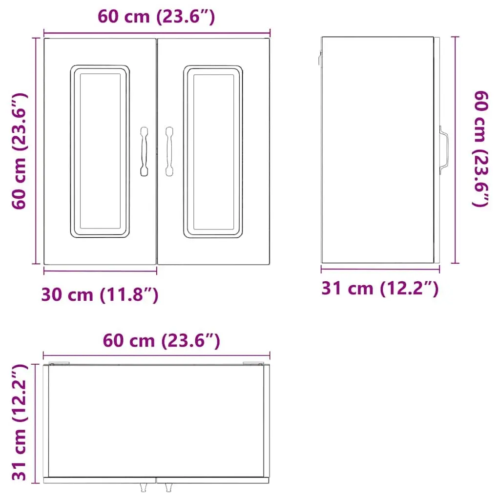 White Engineered Wood Kitchen Wall Cabinet