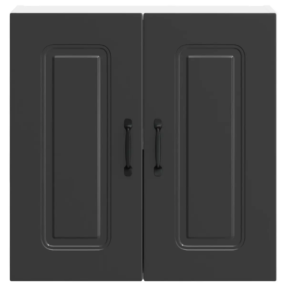 Black Engineered Wood Kitchen Wall Cabinet for Storage