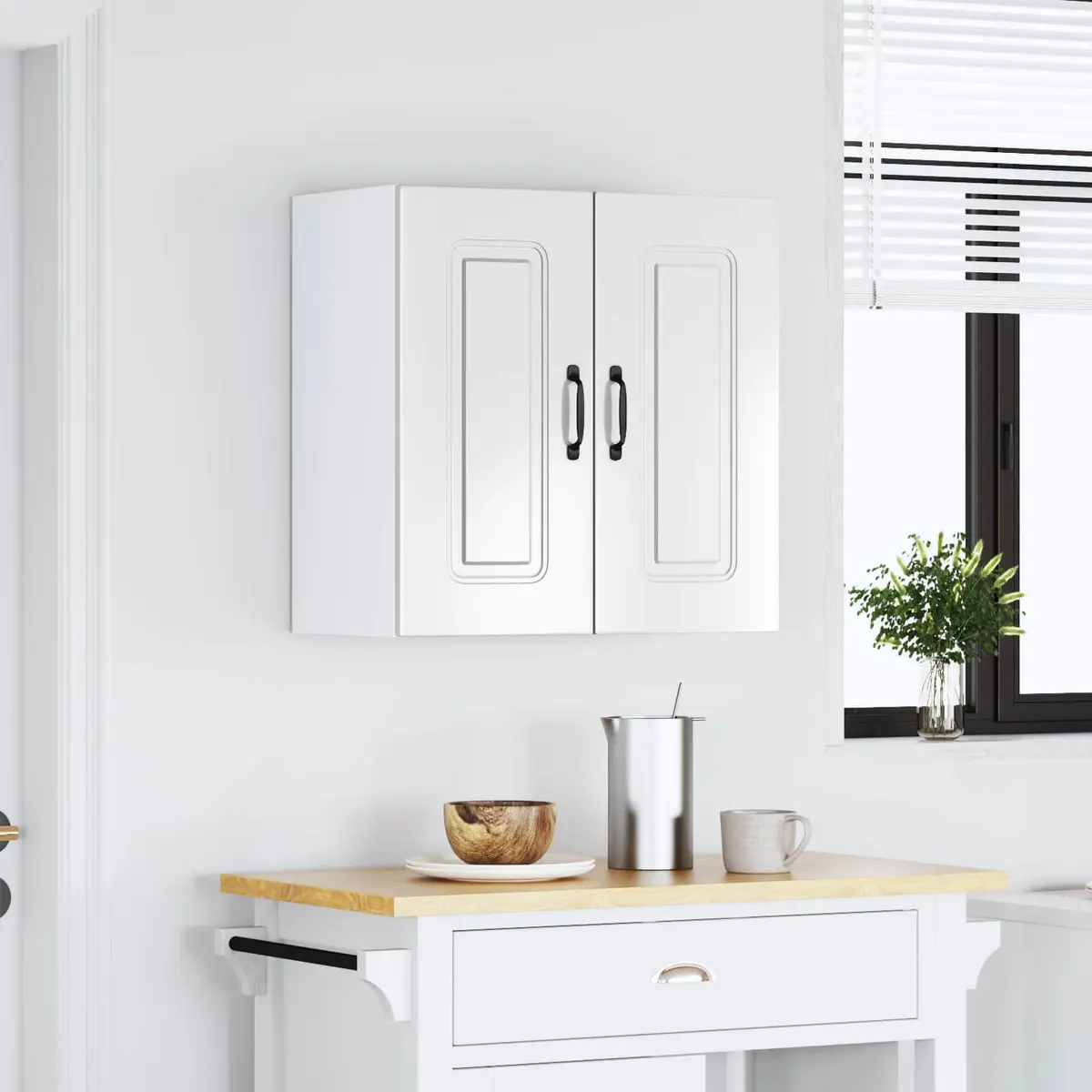 High Gloss White Kitchen Wall Cabinet for Optimal Storage