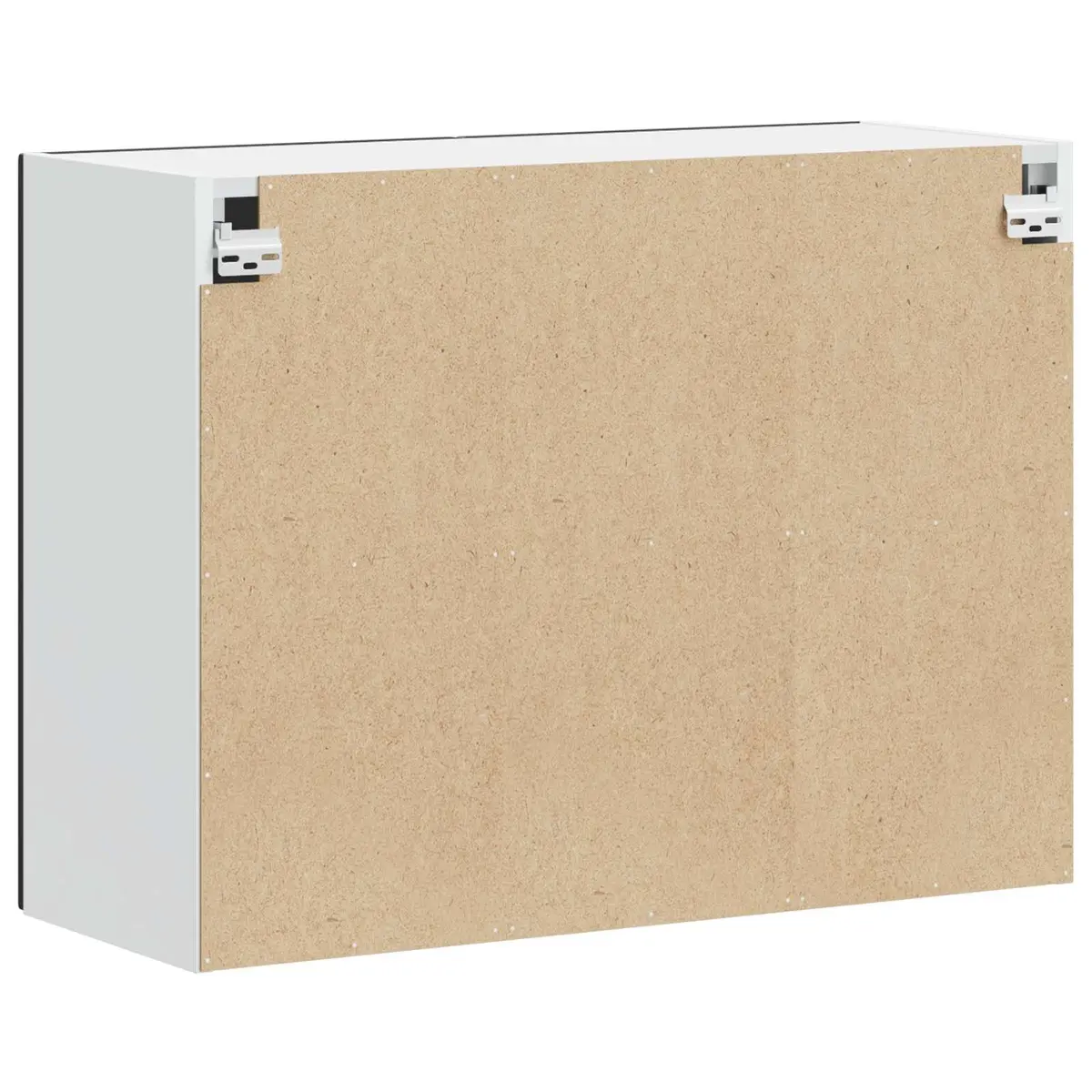 Black Engineered Wood Wall Cabinet for Kitchen