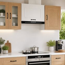 White Engineered Wood Wall Cabinet for Kitchen Storage