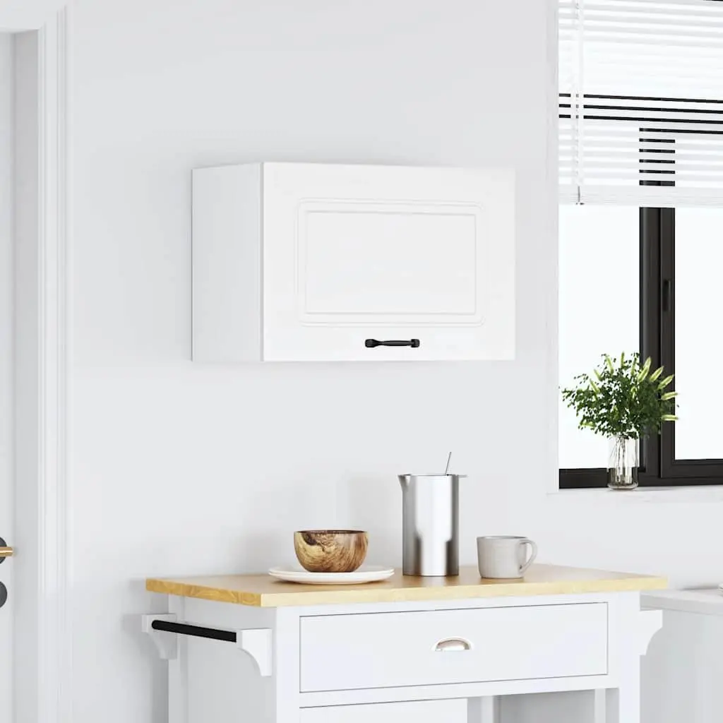 White Engineered Wood Wall Cabinet for Kitchen Storage