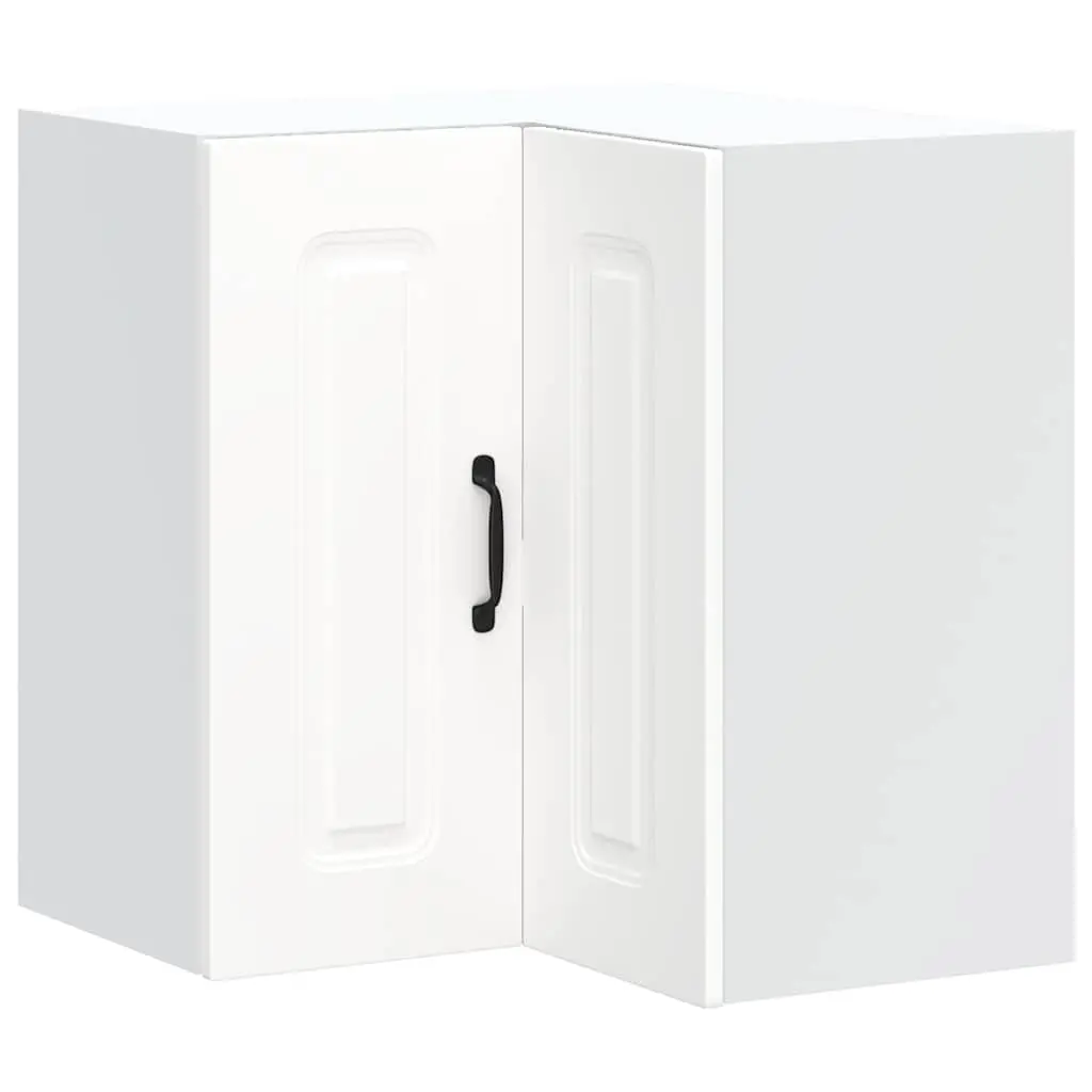 White Engineered Wood Kitchen Wall Corner Cabinet
