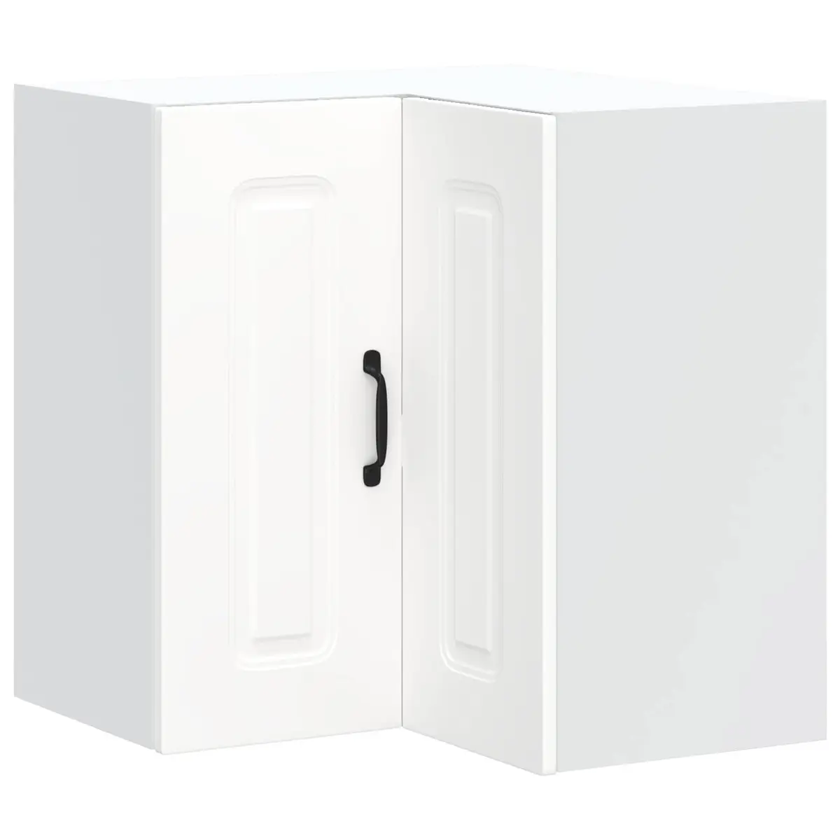 White Engineered Wood Kitchen Wall Corner Cabinet