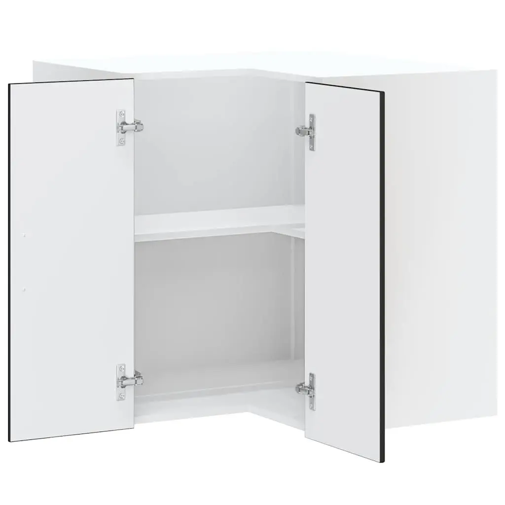 Black Engineered Wood Kitchen Wall Corner Cabinet