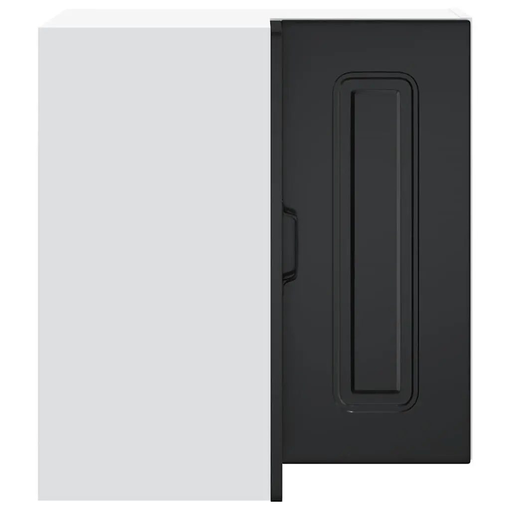 Black Engineered Wood Kitchen Wall Corner Cabinet