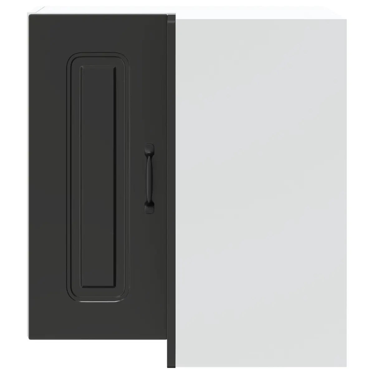 Black Engineered Wood Kitchen Wall Corner Cabinet