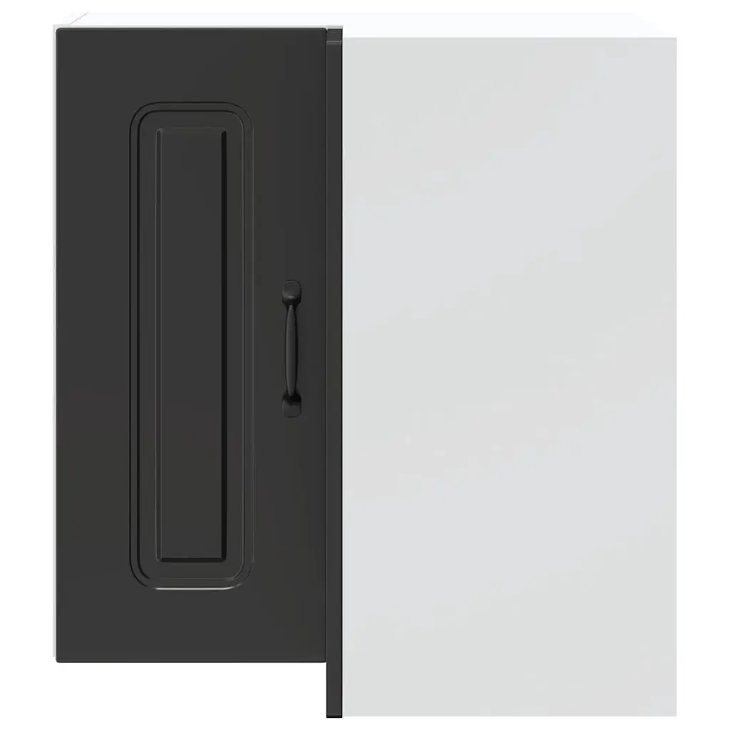 Black Engineered Wood Kitchen Wall Corner Cabinet