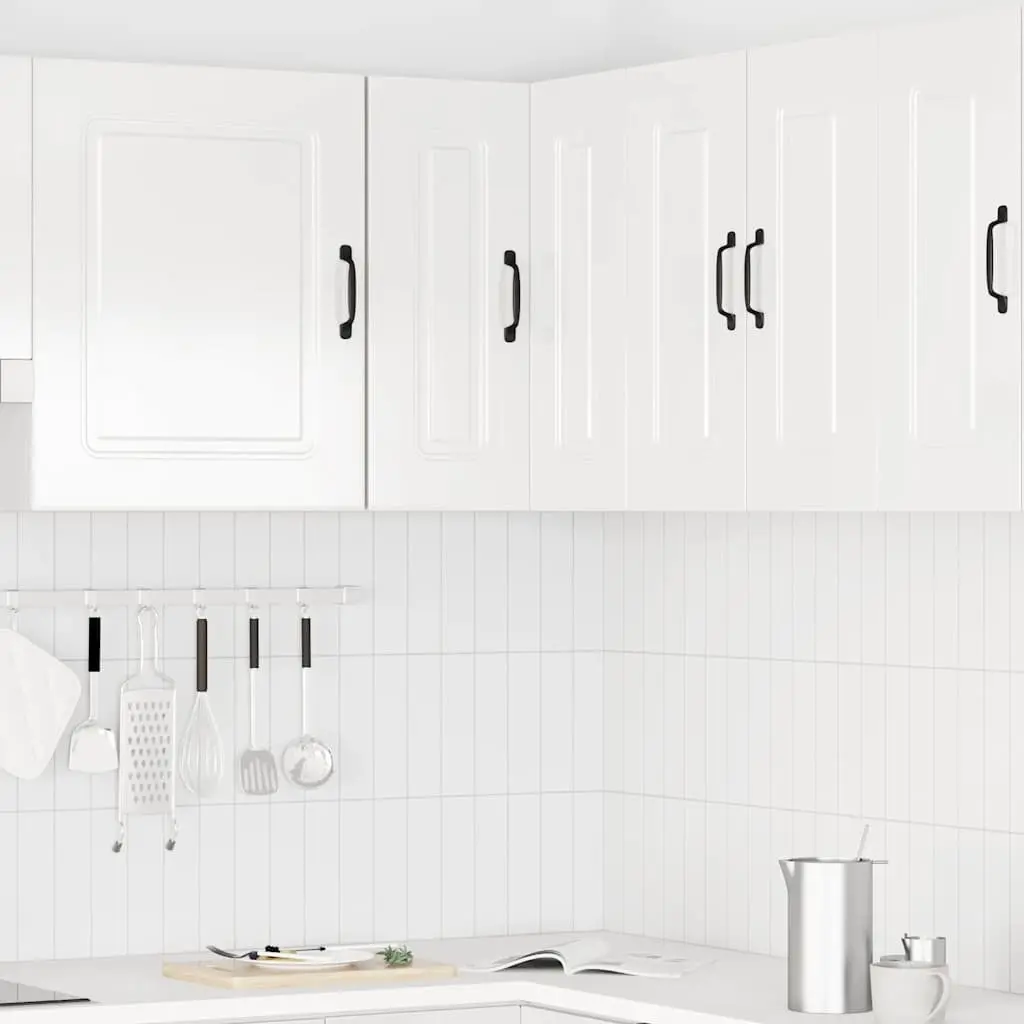 White High Gloss Wall Corner Cabinet for Kitchen Storage