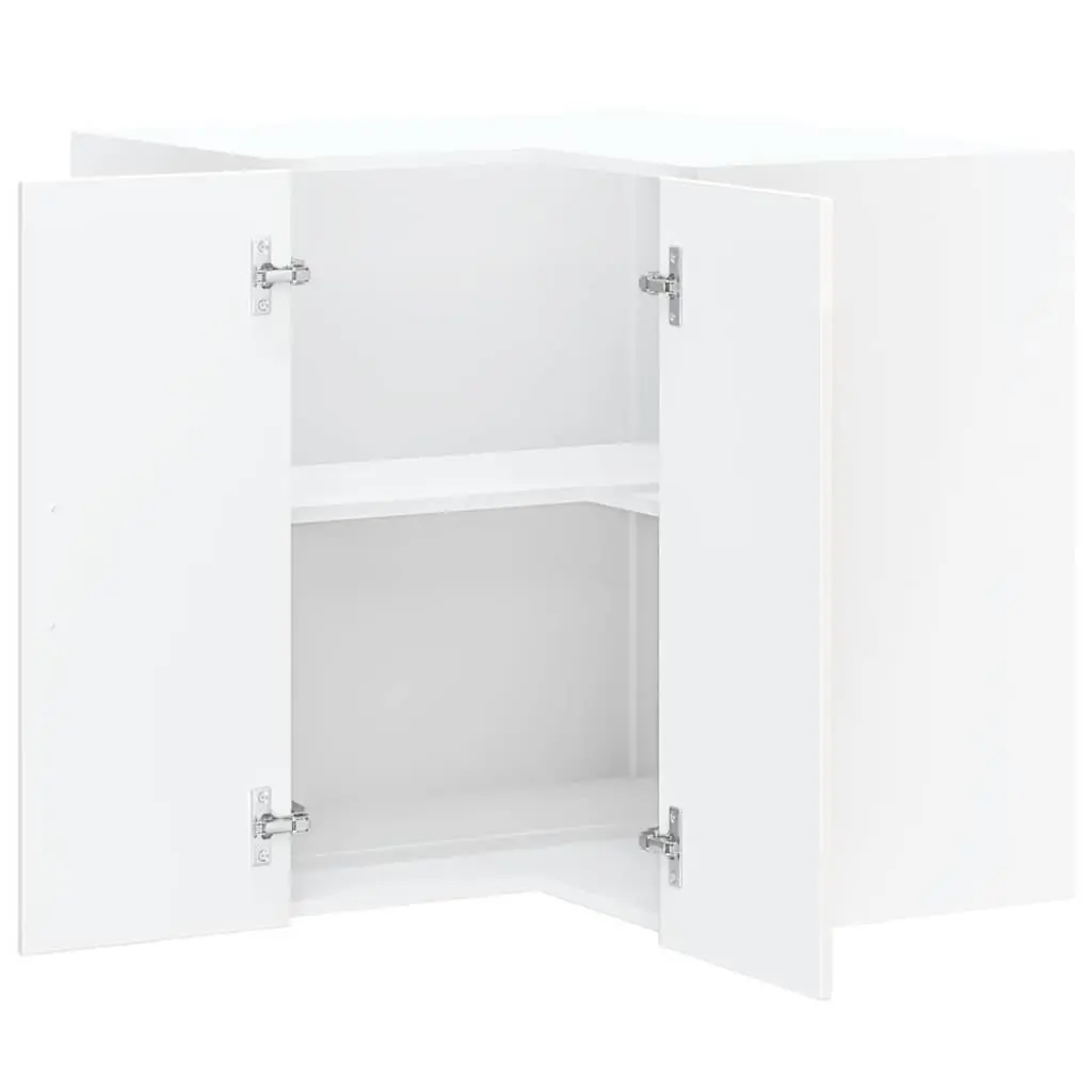 White High Gloss Wall Corner Cabinet for Kitchen Storage