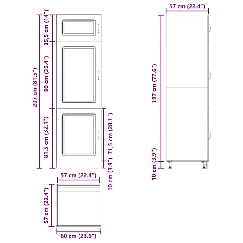 Black Storage Cabinet for Kitchen Needs