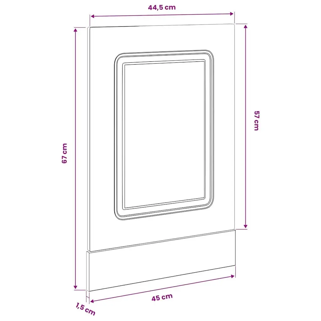 White Dishwasher Front Panel for Kitchen
