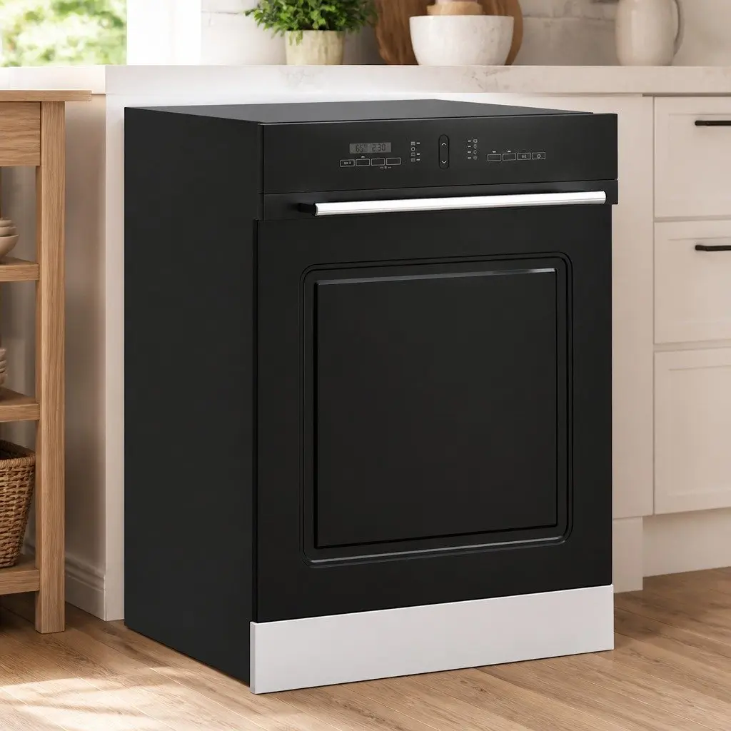 Dishwasher Panel Engineered Wood 60x1.5x57cm Black