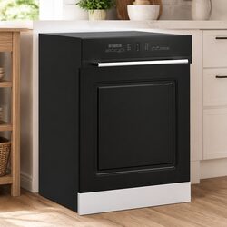 Dishwasher Panel Black 60x1.5x57cm Kitchen Cabinet Front Cover Engineered Wood