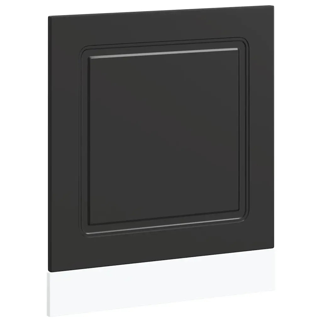 Dishwasher Panel Engineered Wood 60x1.5x57cm Black