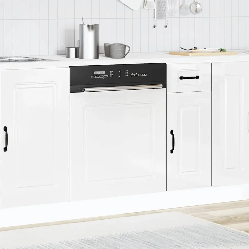 High Gloss White Dishwasher Panel for Kitchen Cabinets