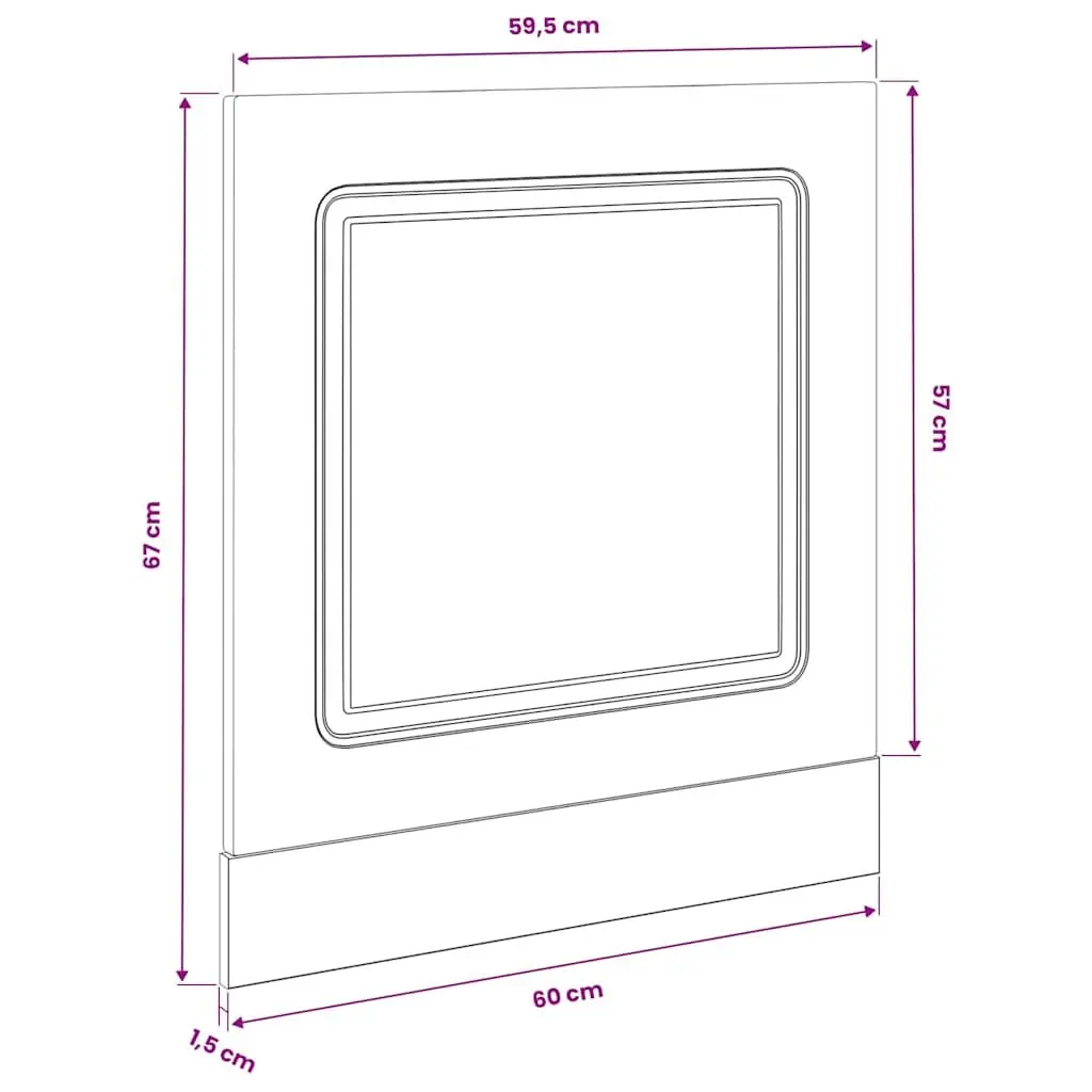 High Gloss White Dishwasher Panel for Kitchen Cabinets