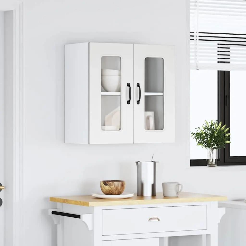 Wall-Mounted Kitchen Cabinet with Glass Door