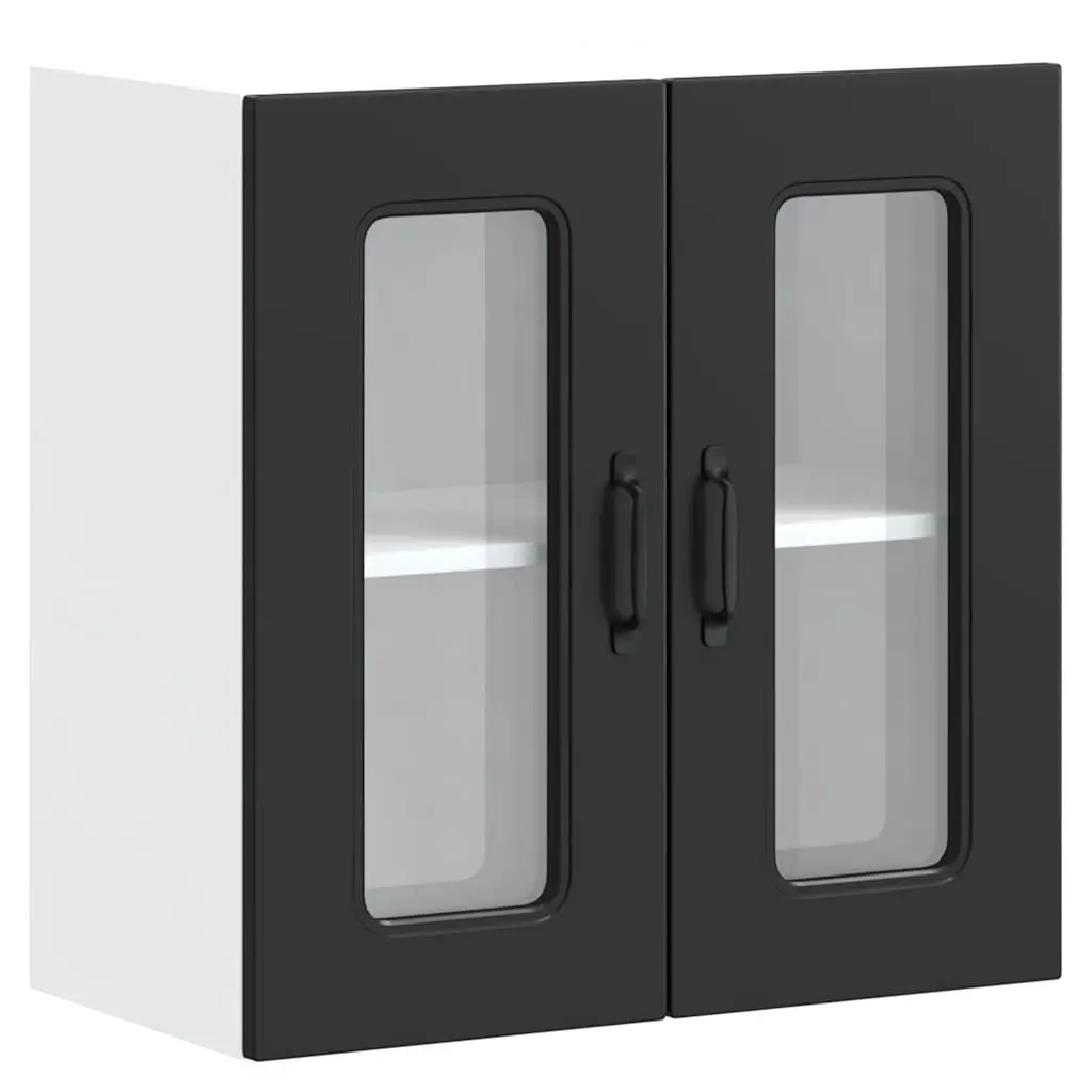 Black Engineered Wood Kitchen Wall Cabinet