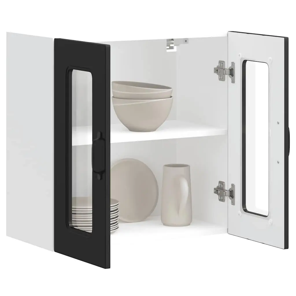 Black Engineered Wood Kitchen Wall Cabinet