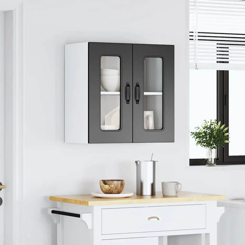 Black Engineered Wood Kitchen Wall Cabinet