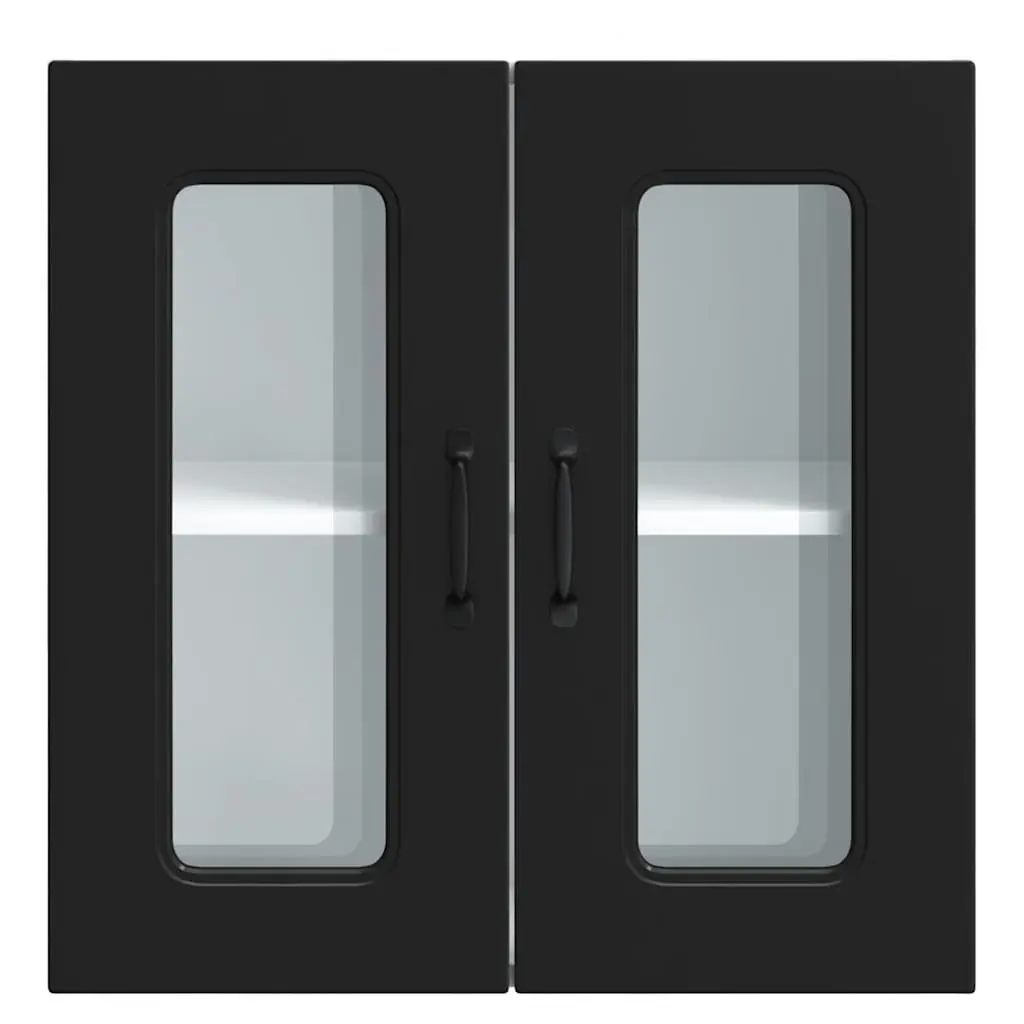 Black Engineered Wood Kitchen Wall Cabinet