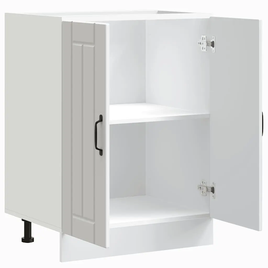 White Kitchen Sink Base Cabinet for Organized Storage