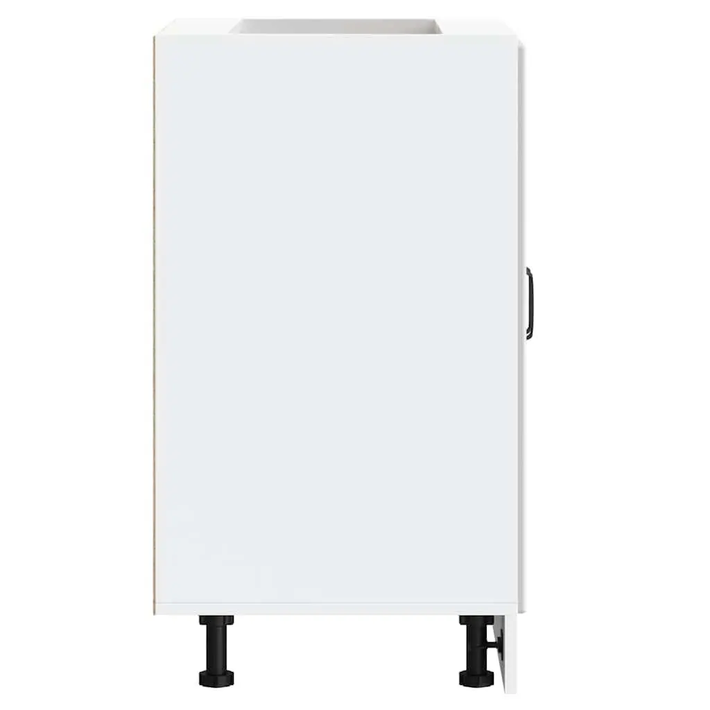 High Gloss White Engineered Wood Sink Base Cabinet