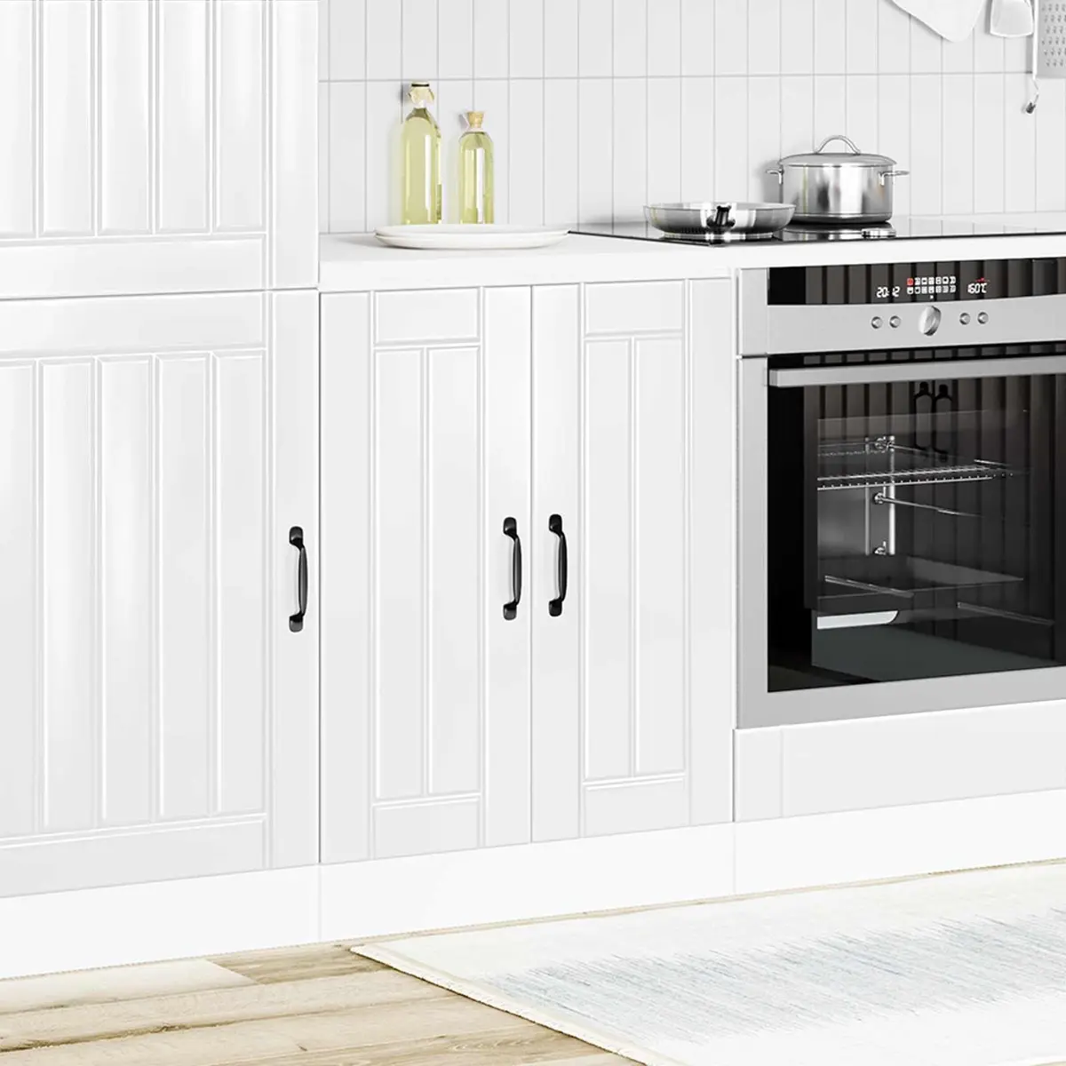 High Gloss White Engineered Wood Sink Base Cabinet