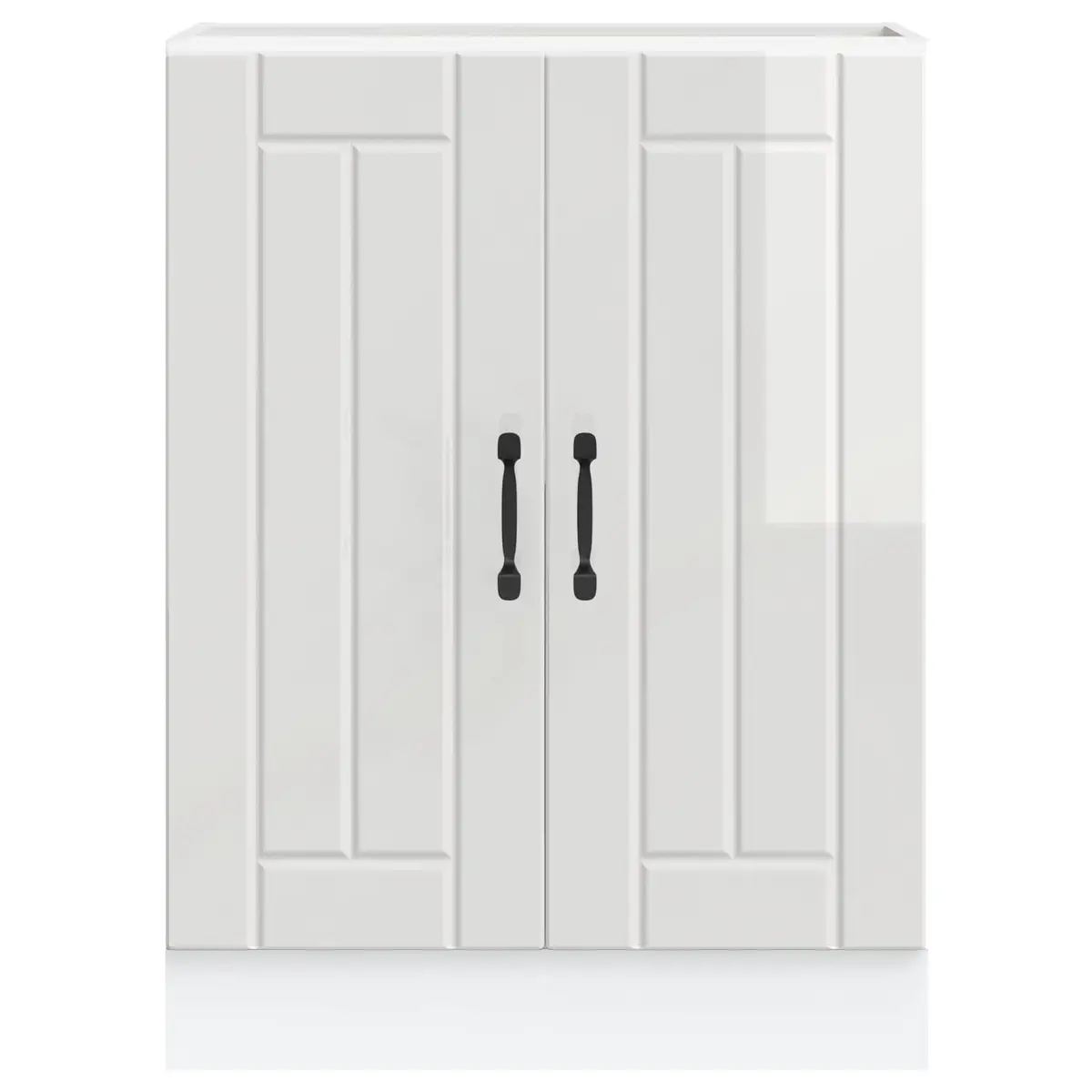 High Gloss White Engineered Wood Sink Base Cabinet