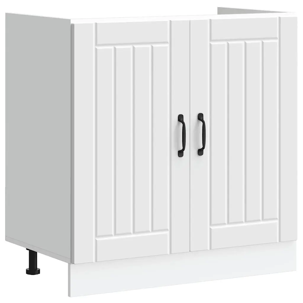 Engineered Wood White Kitchen Sink Base Cabinet