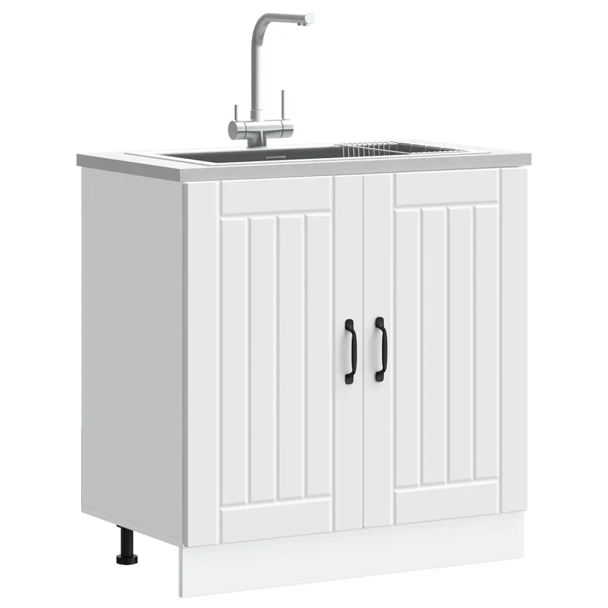 Engineered Wood White Kitchen Sink Base Cabinet
