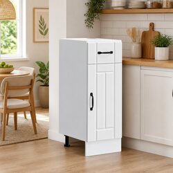 Durable White Engineered Wood Kitchen Base Cabinet