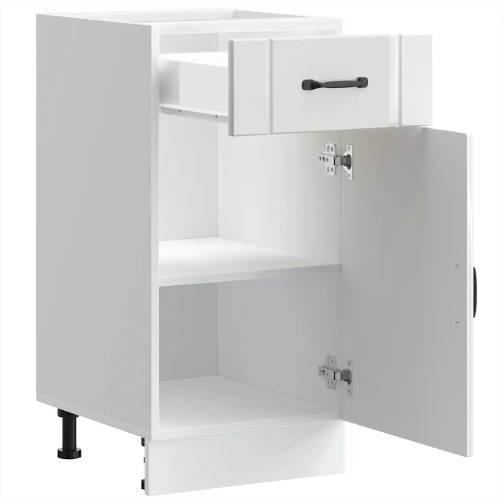 High Gloss White Kitchen Base Cabinet for Storage