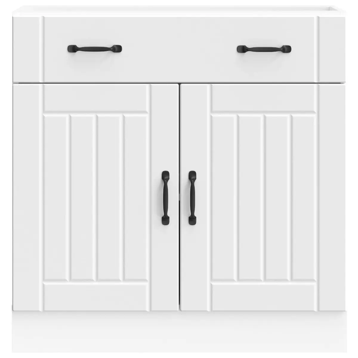 White Kitchen Base Cabinet with Storage Solutions