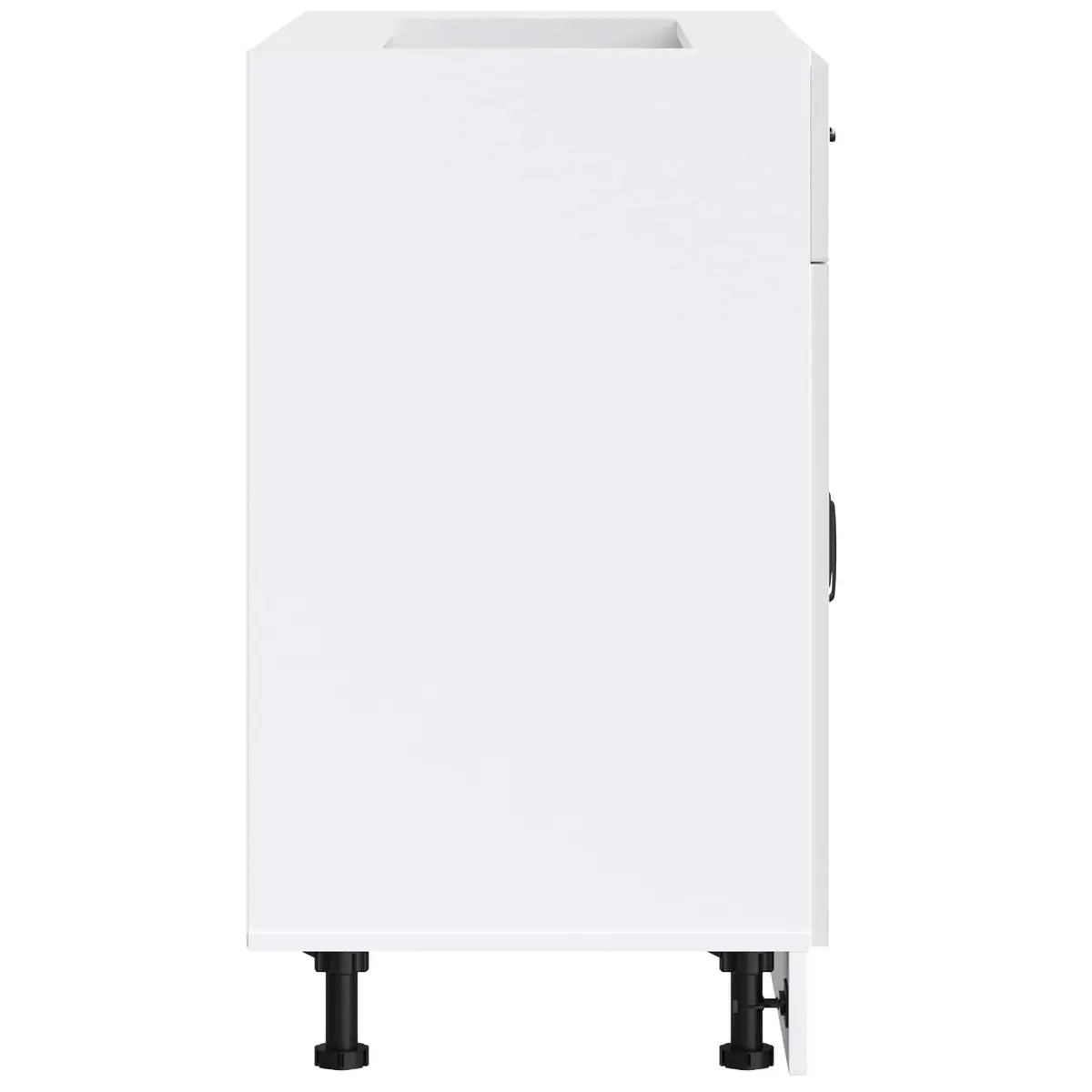 White Kitchen Base Cabinet with Storage Solutions
