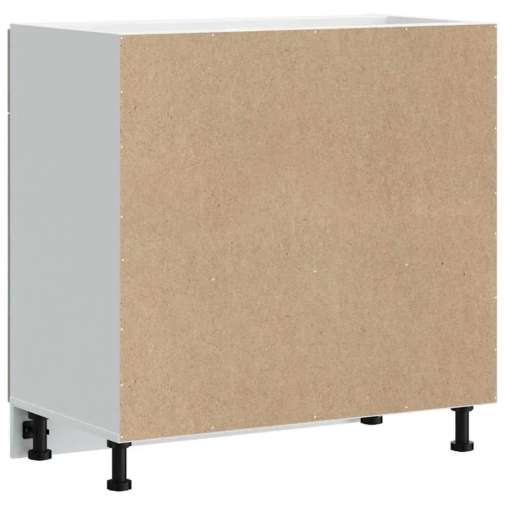 High Gloss White Engineered Wood Kitchen Base Cabinet