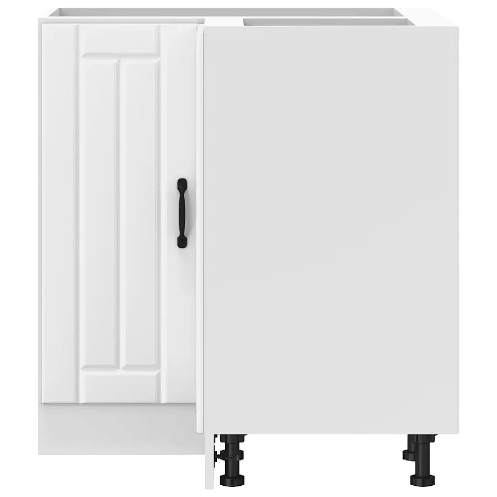 White Engineered Wood Kitchen Corner Base Cabinet