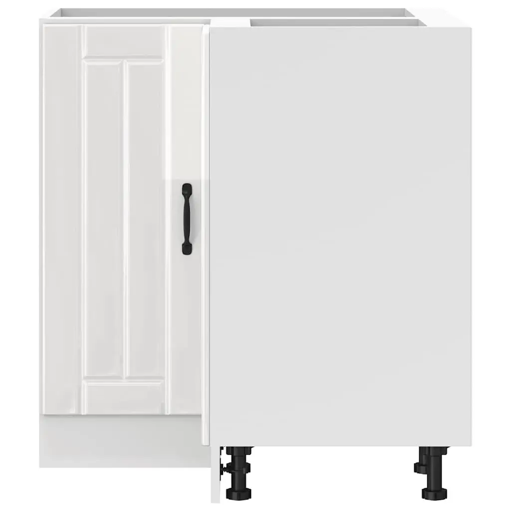 White Engineered Wood Corner Base Cabinet