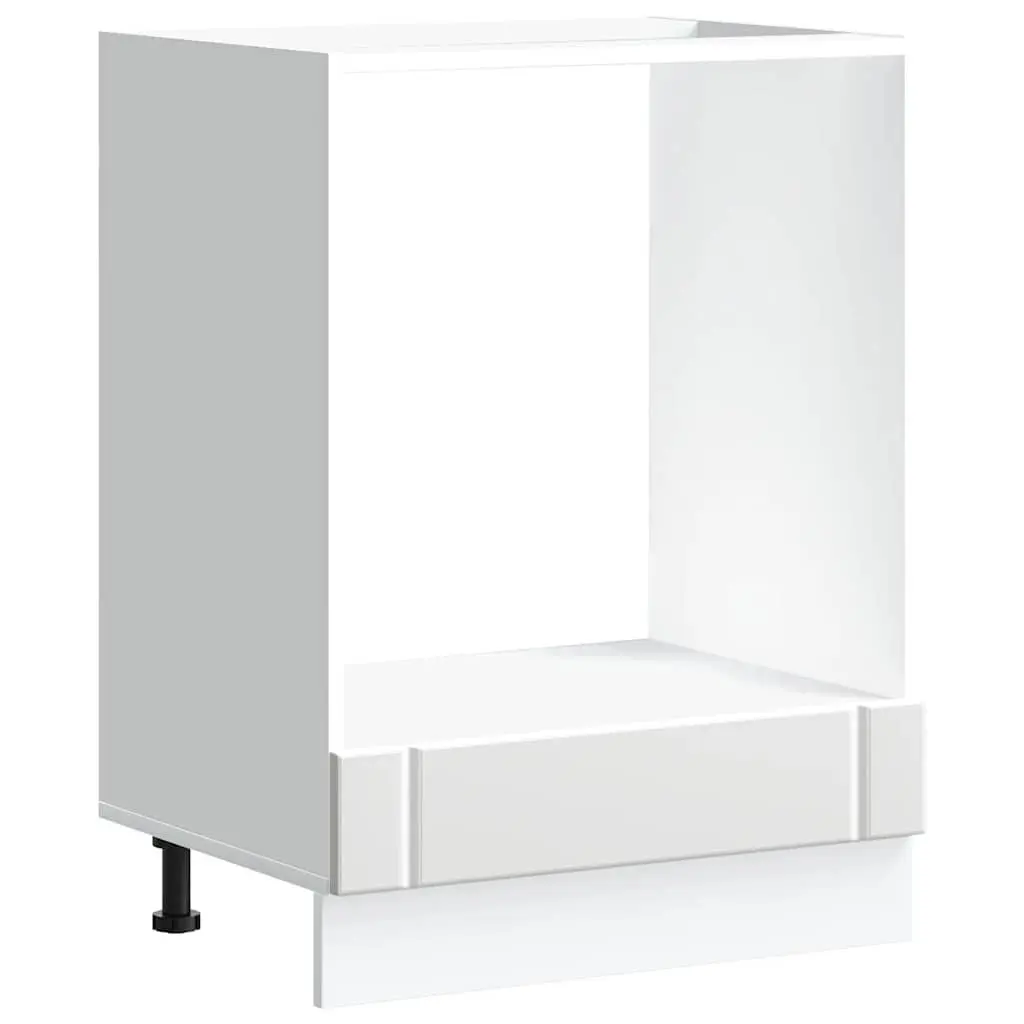 White Engineered Wood Oven Cabinet for Storage