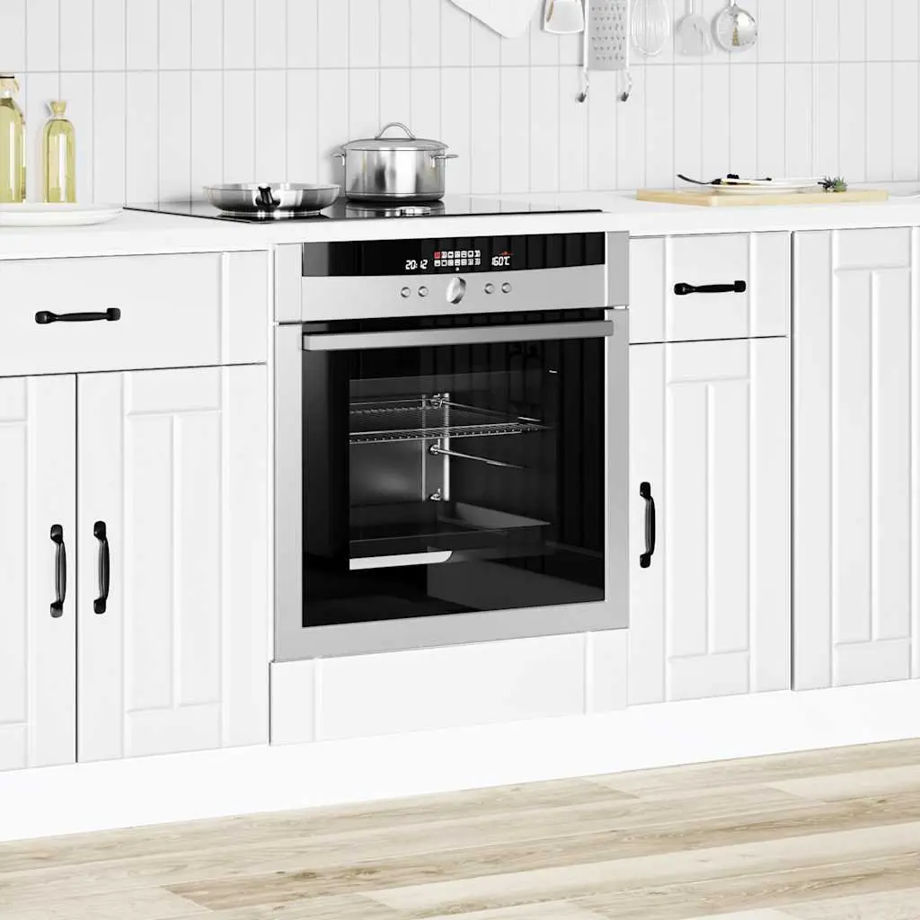 White Engineered Wood Oven Cabinet for Storage