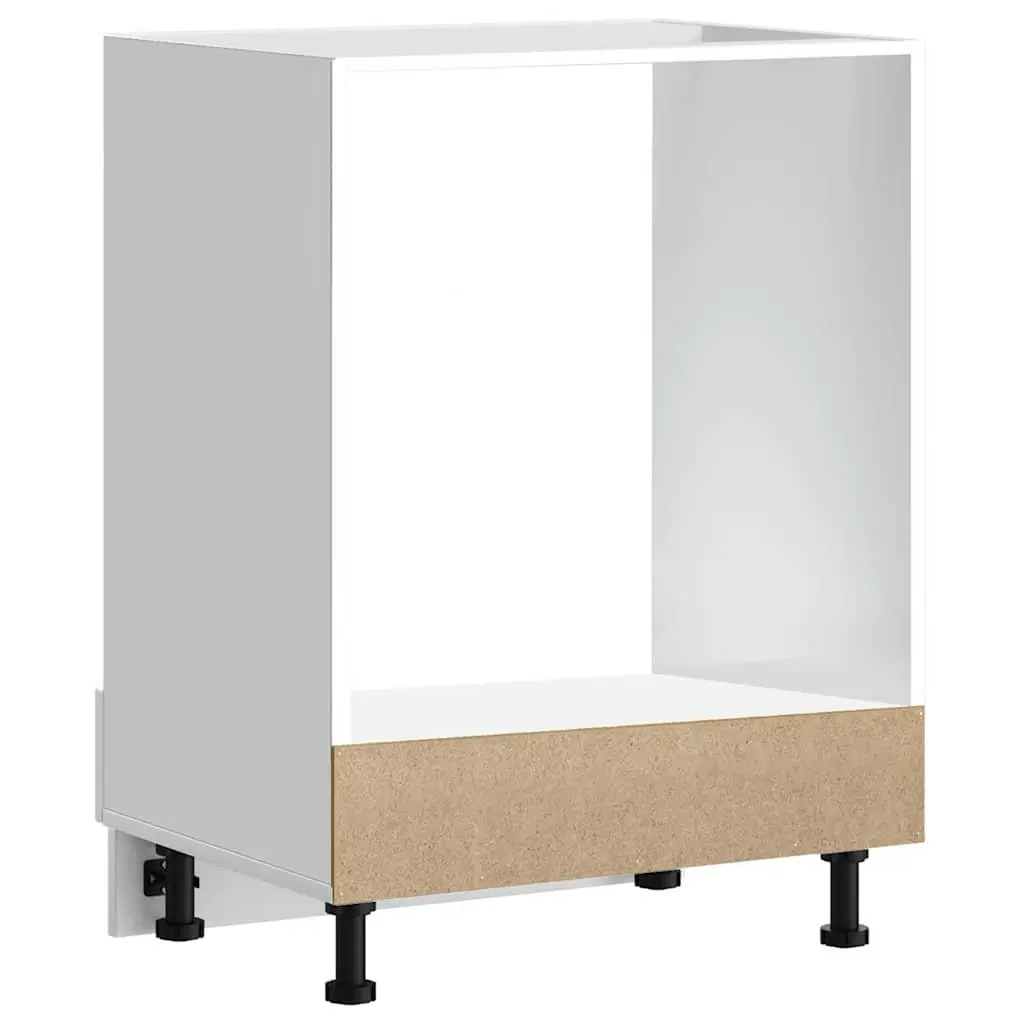 White Engineered Wood Oven Cabinet for Storage