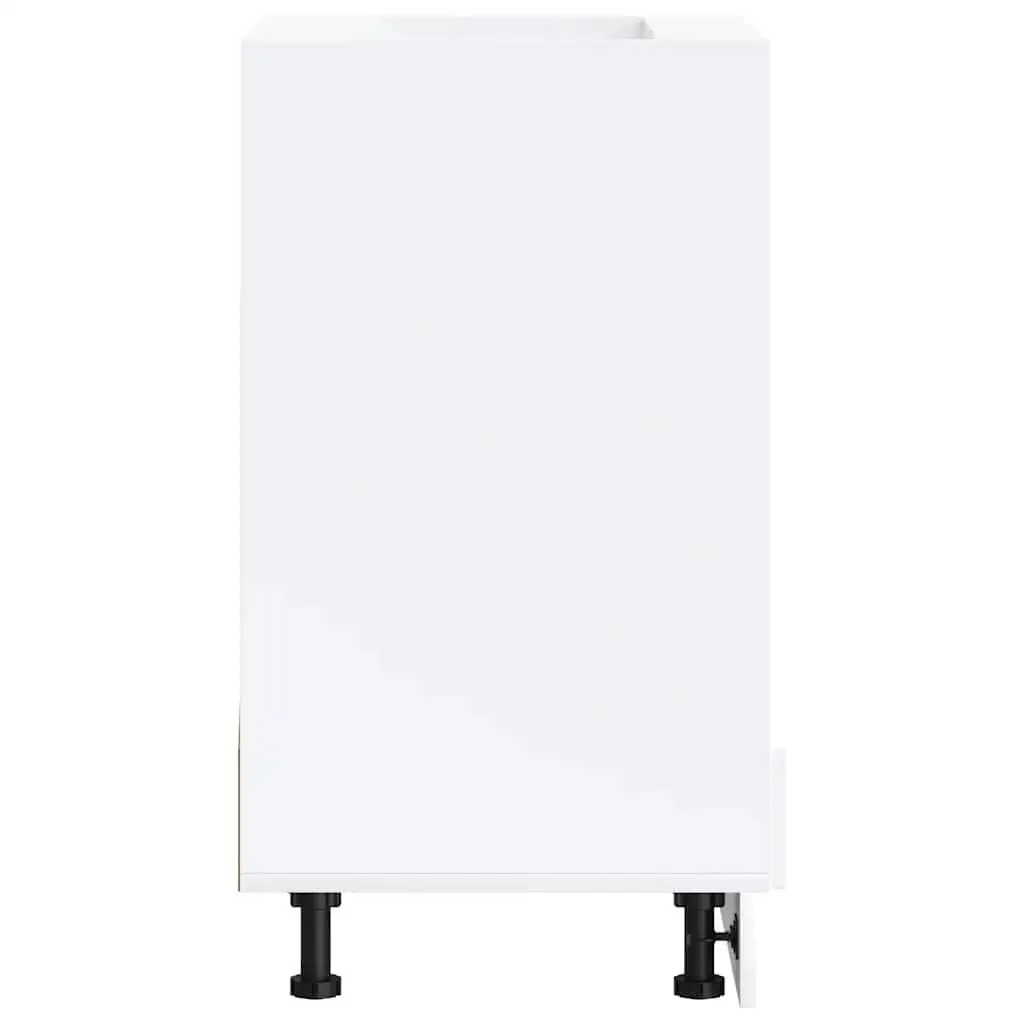 White Engineered Wood Oven Cabinet for Storage