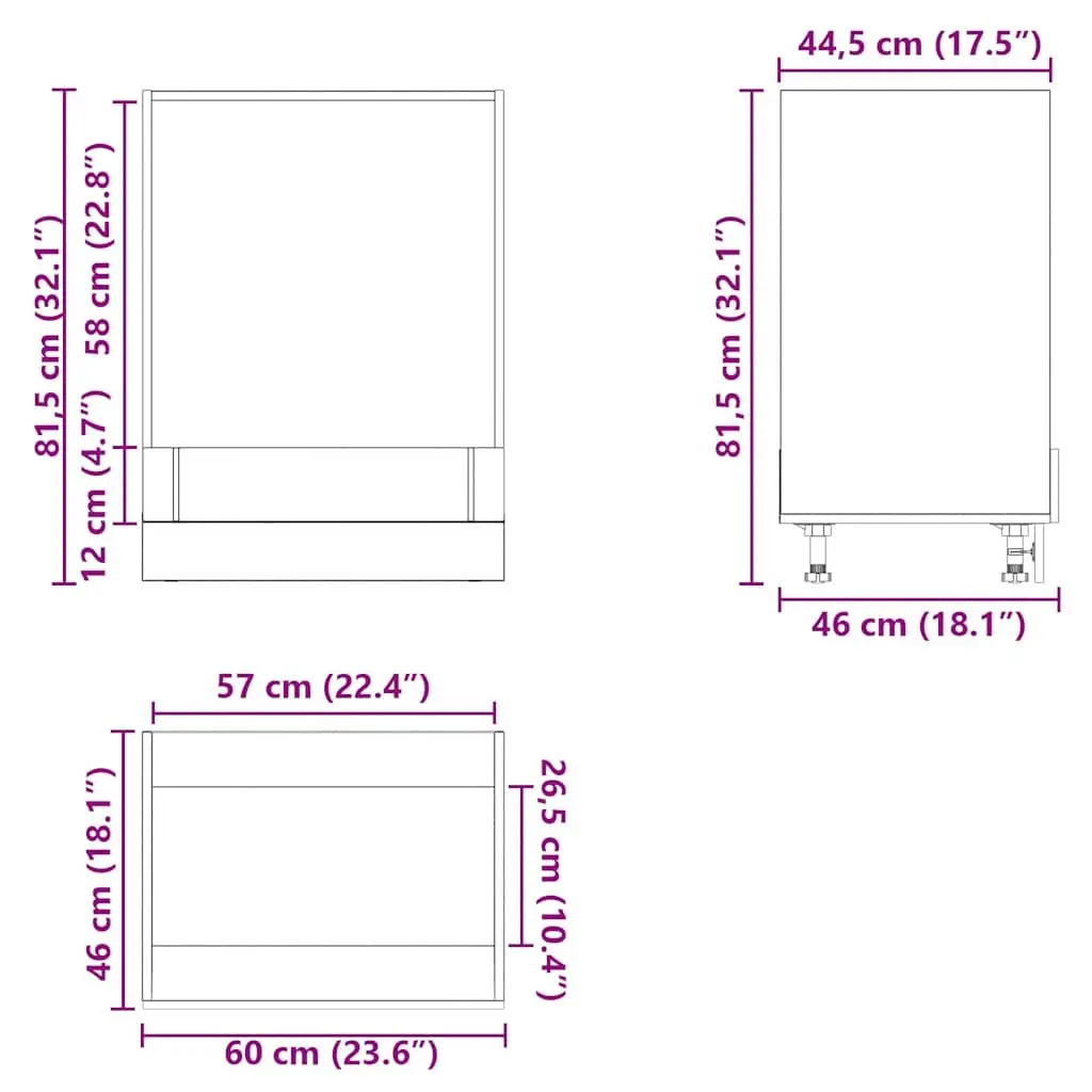 White Engineered Wood Oven Cabinet for Storage