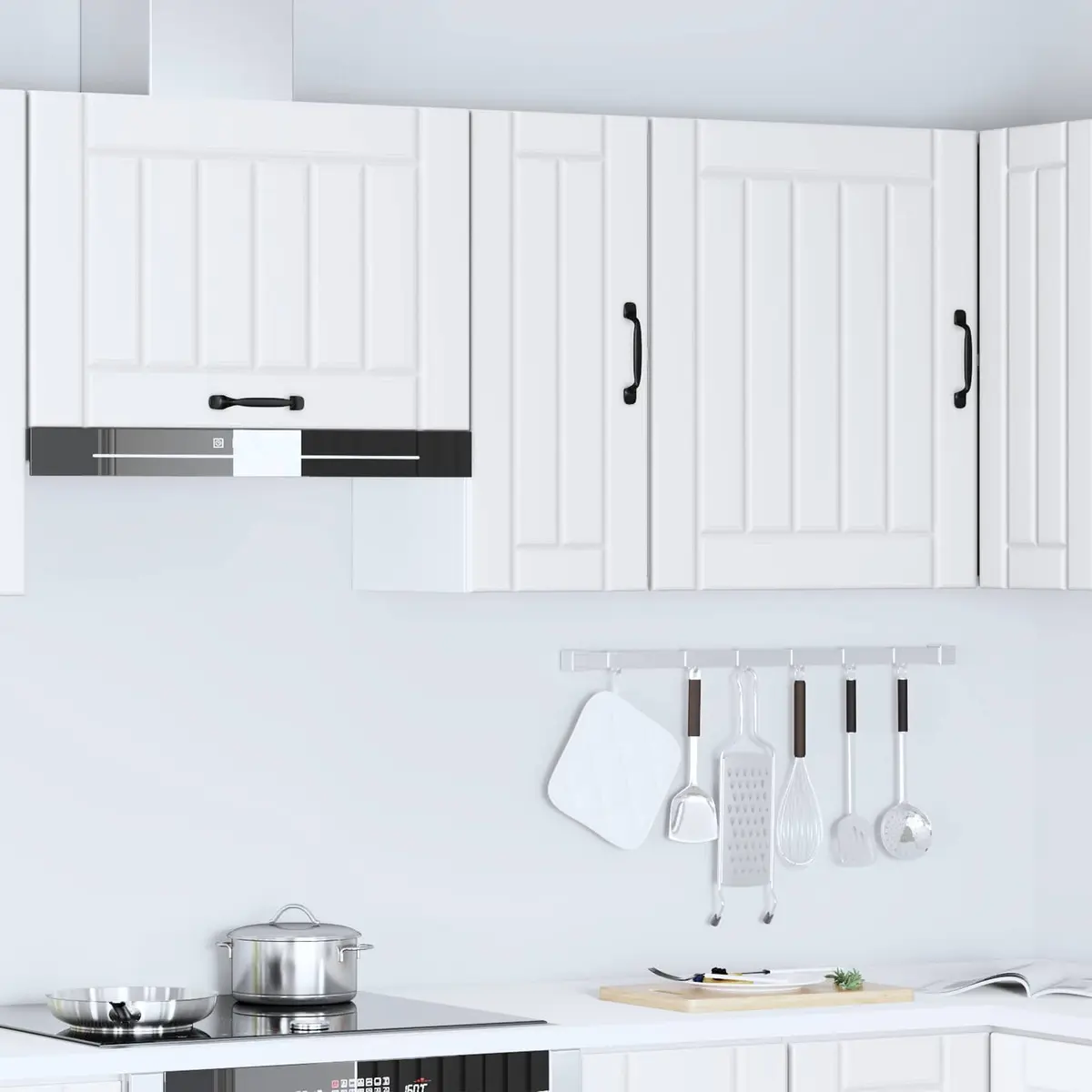 Engineered Wood Kitchen Wall Cabinet with Glass Door