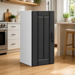 Premium Black Engineered Wood Kitchen Wall Cabinet