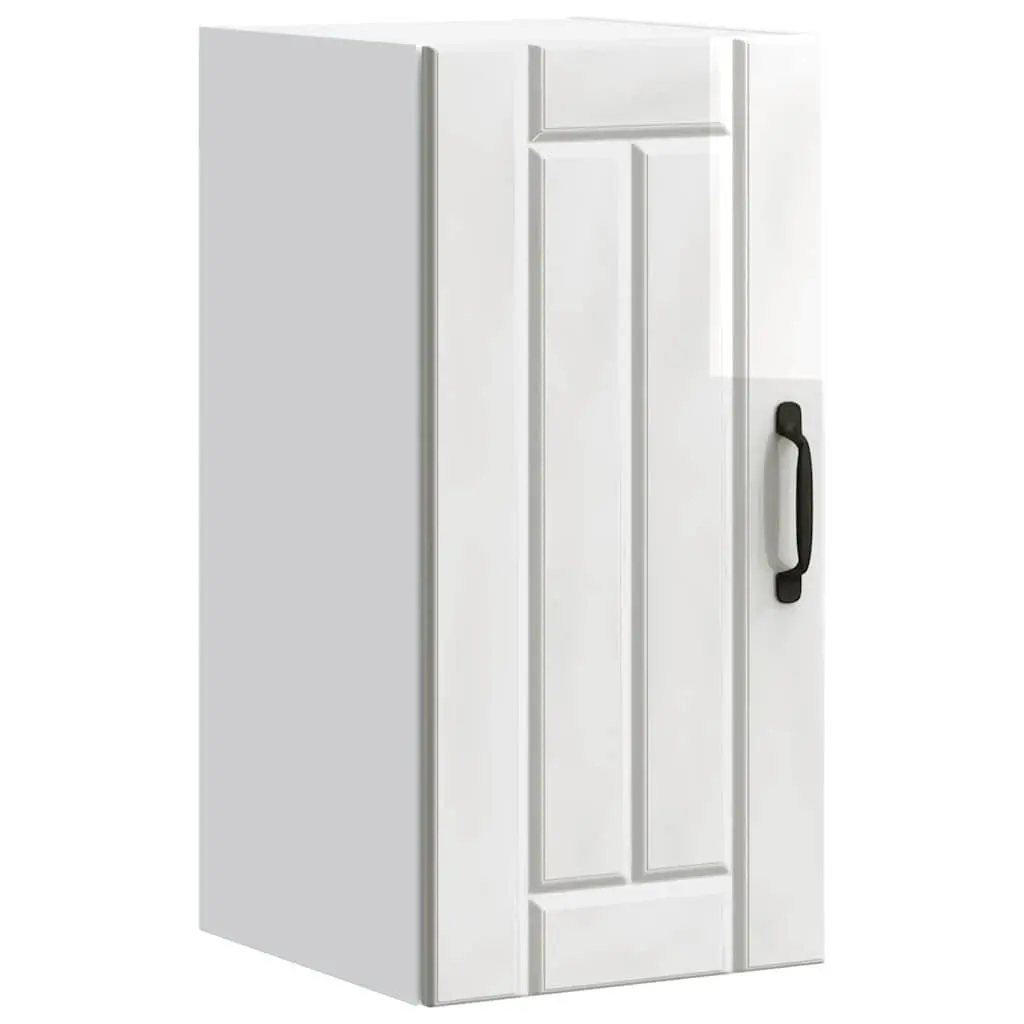High Gloss White Engineered Wood Wall Cabinet