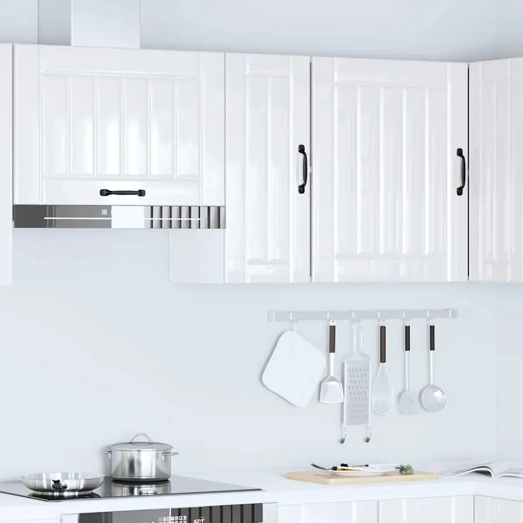 High Gloss White Engineered Wood Wall Cabinet