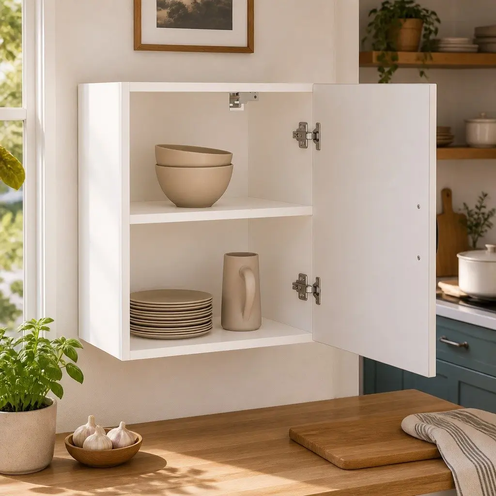 Kitchen Wall Cabinets Engineered Wood 2 pcs White Storage Cupboards
